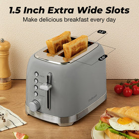 Culinaid toaster features bagel-slot design for even toasting.