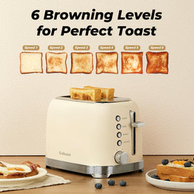Culinaid 2 Slice defrost, reheat, and cancel functions streamline breakfast routines.
