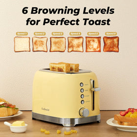 Culinaid Toaster 2 Slice bagel function toasted on one side.
