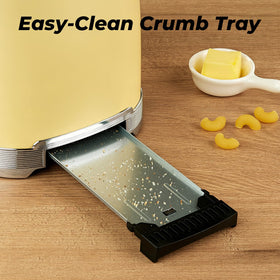 Culinaid Toaster defrosts bread before toasting for even results.