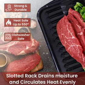 CULINARIN oven broiler pan with rack for even heat