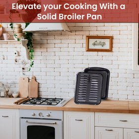 CULINARIN porcelain-coated surface cleans easily after broiling.