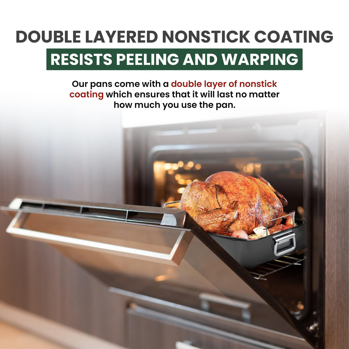 CULINARIN nonstick coating closeup – durable finish aids easy cleanup after cooks.