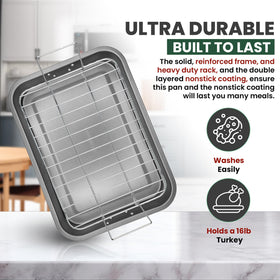 CULINARIN roasting pan dishwasher safe – convenient cleanup after big meals.