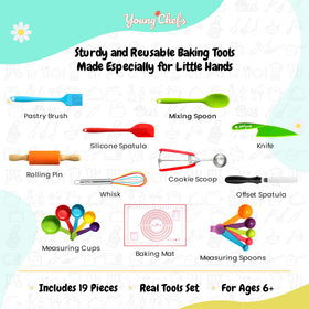 Culinary Couture child-friendly rolling pin highlights compact kid sized design for easy rolling.