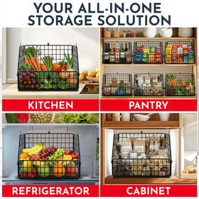 Culinary Couture 33 lb capacity supports sturdy storage for groceries.