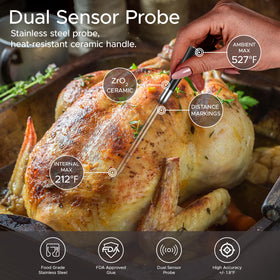 CulinaTech LCD booster screen allows quick temperature reads.