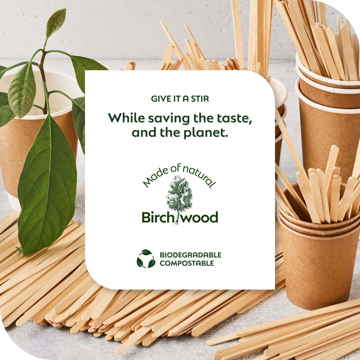 Stirrers in hot beverage, showing smooth stirring action and heat-friendly design