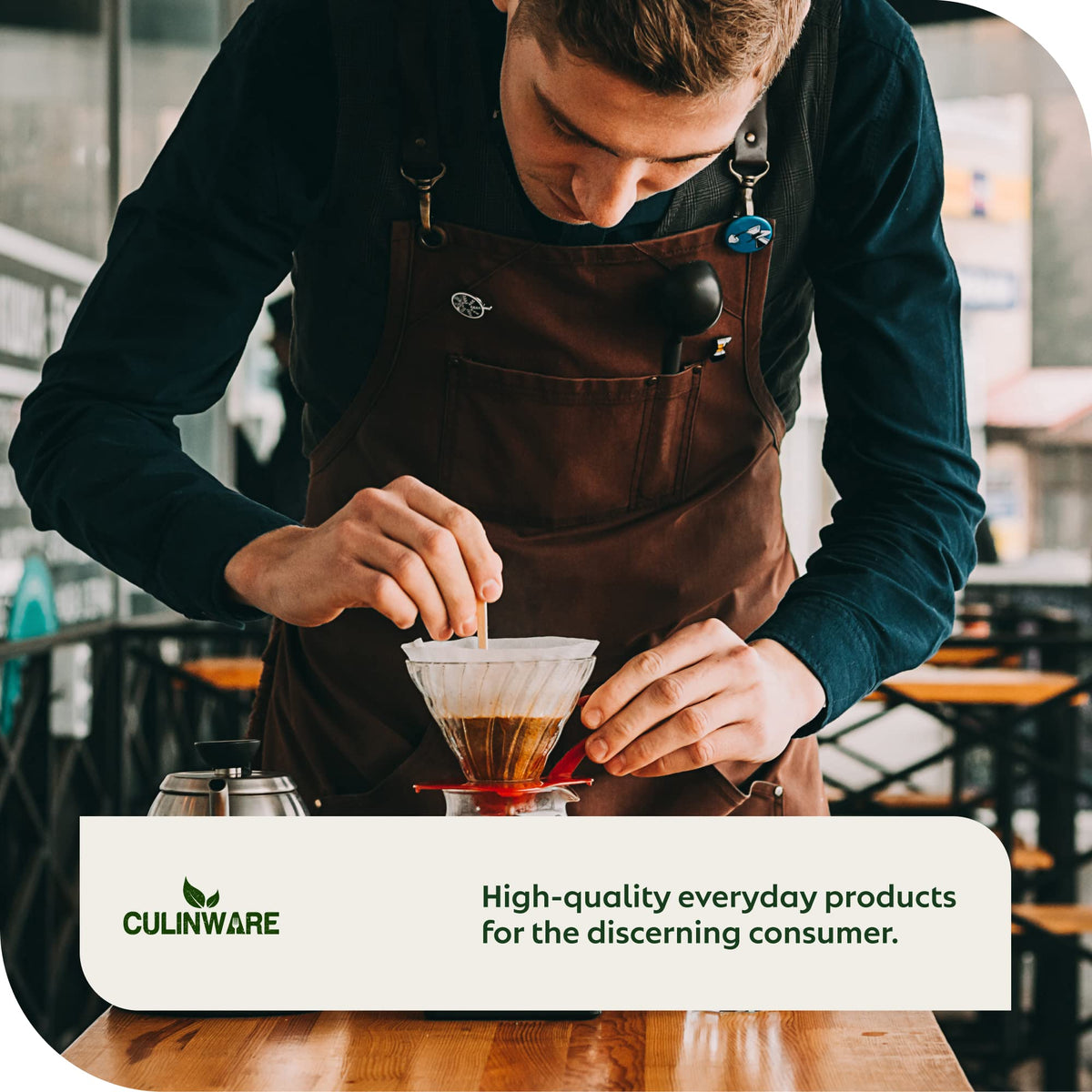 No splinters promised by CulinWare birch wood stirrers in action