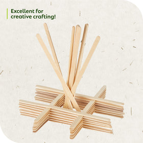 Office break room setup with CulinWare birch wood stirrers in use