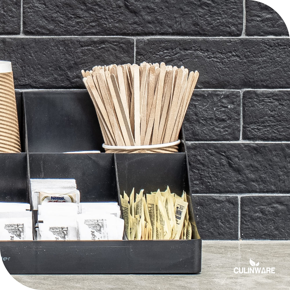 Versatile use of CulinWare birch wood stirrers in various drinks and settings