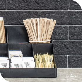 Versatile use of CulinWare birch wood stirrers in various drinks and settings