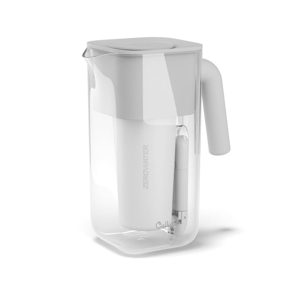 Culligan eight-cup pitcher with filter for easy fridge hydration.