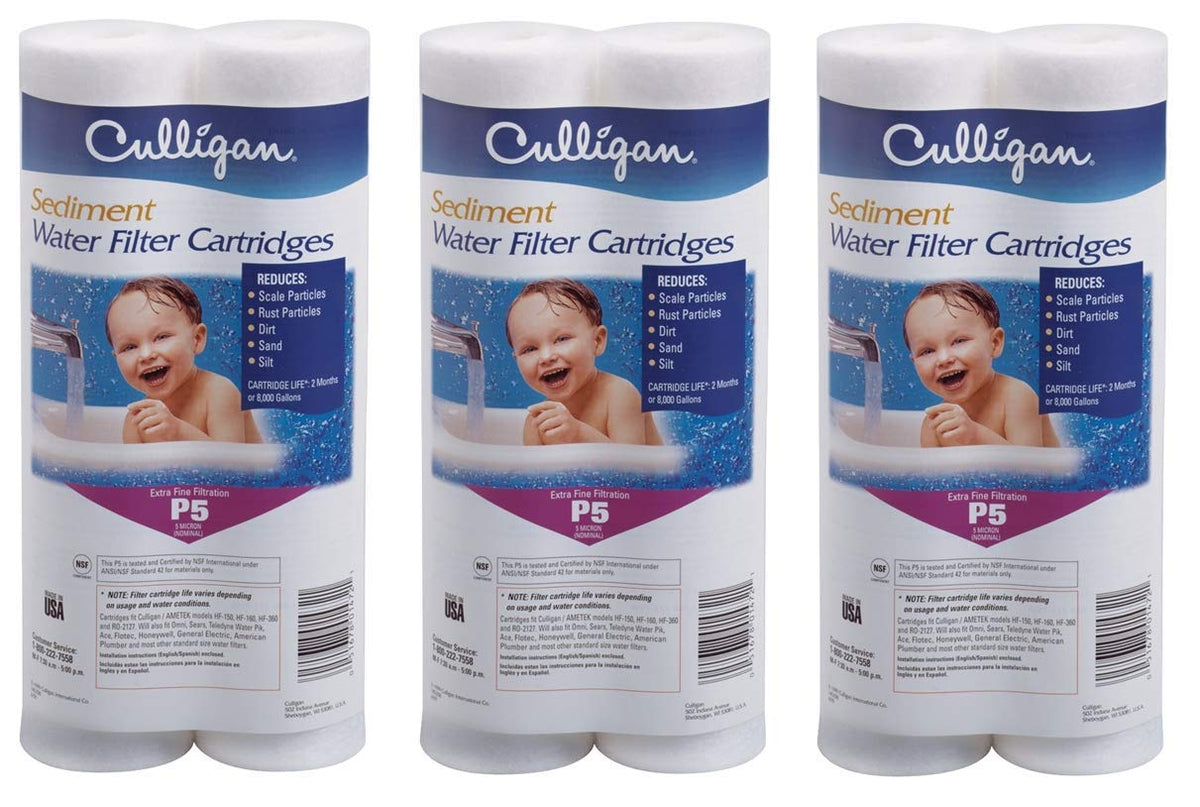 Culligan P5 whole-house filter reduces sediment for cleaner drinking water