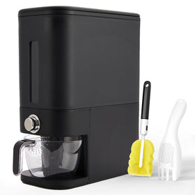 Culmino Rice Dispenser 25lbs front view keeps pantry organized.