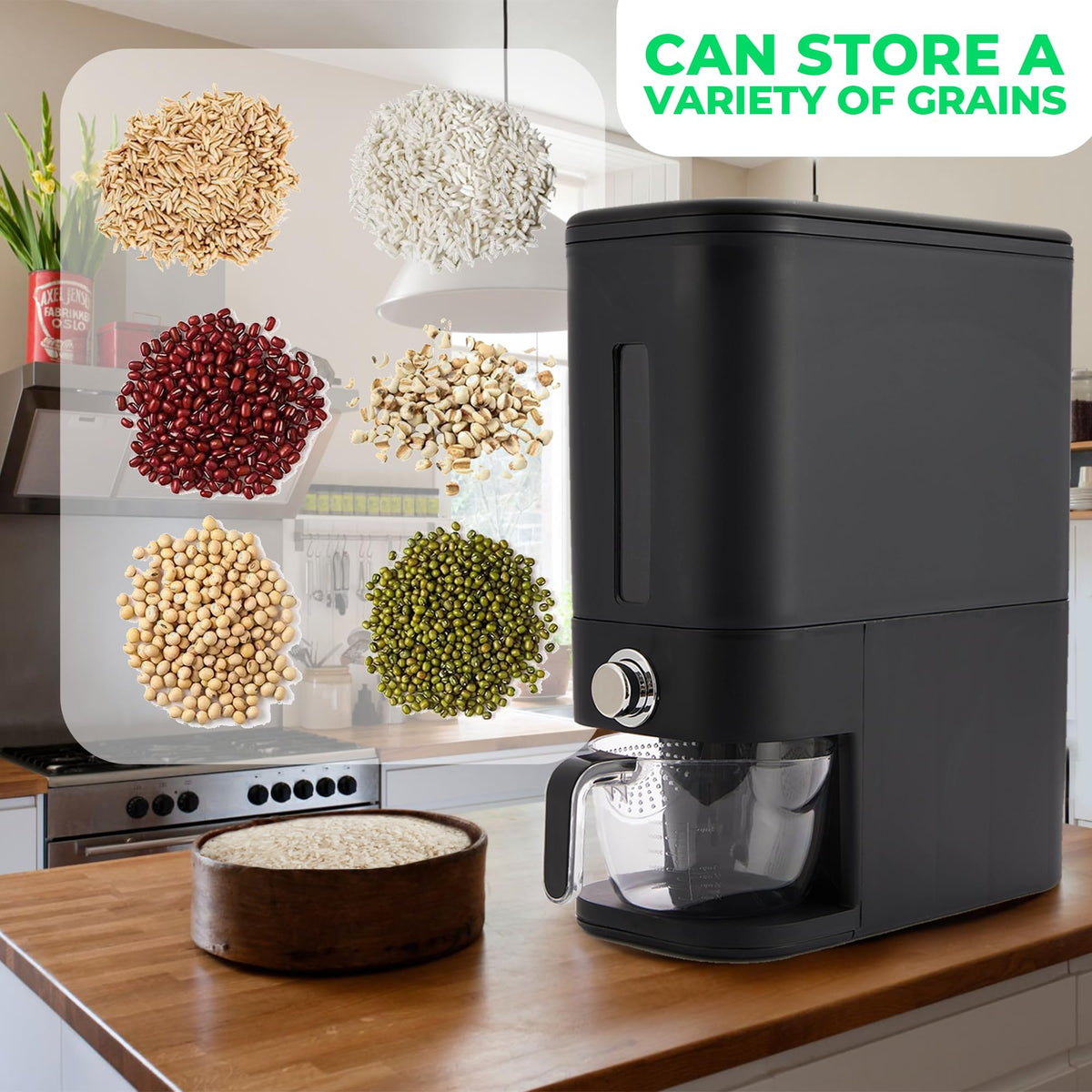 Culmino Integrated scoop aids precise portions.