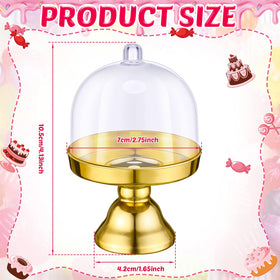 Cunhill 24-piece mini cake stand with clear dome for visibility
