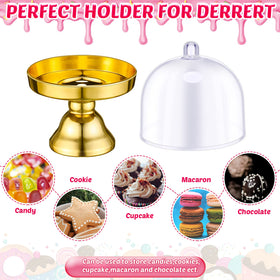Cunhill dessert display featuring mini cupcakes with gold stand