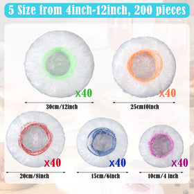 Cunhill five-size elastic bowl covers fit 10–30 cm bowls securely.