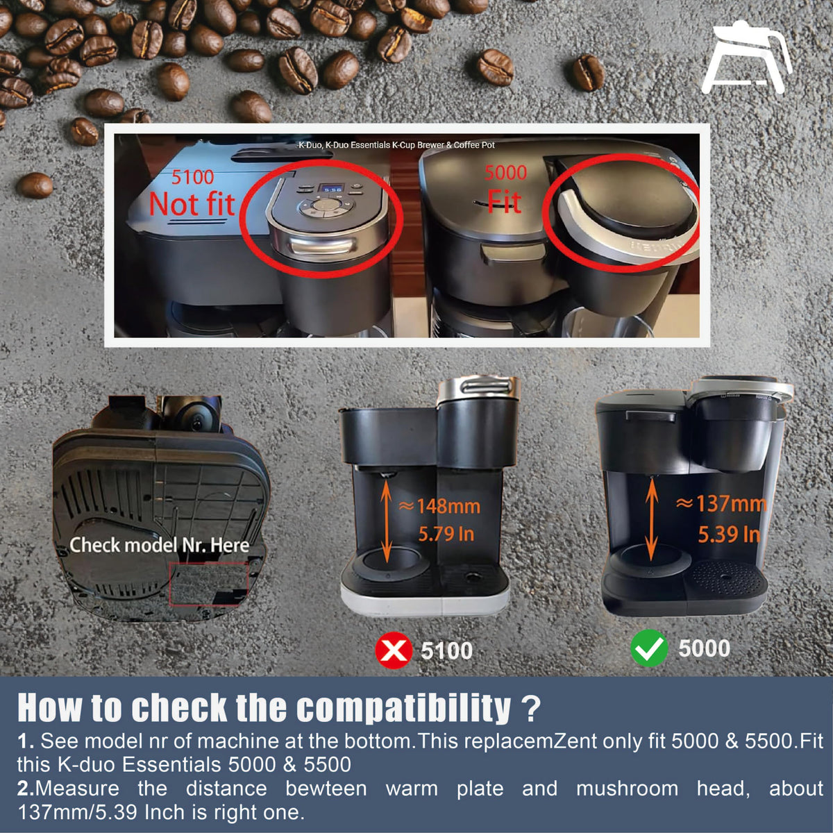 CUPALL Keurig carafe durable, heat-resistant detail for long-lasting use.