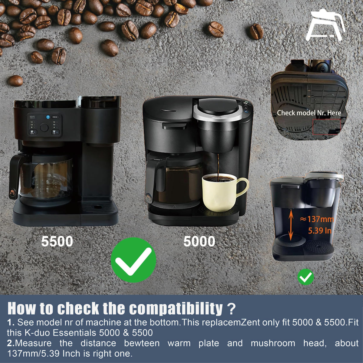 CUPALL Keurig Duo carafe compatibility guide for simple replacement.