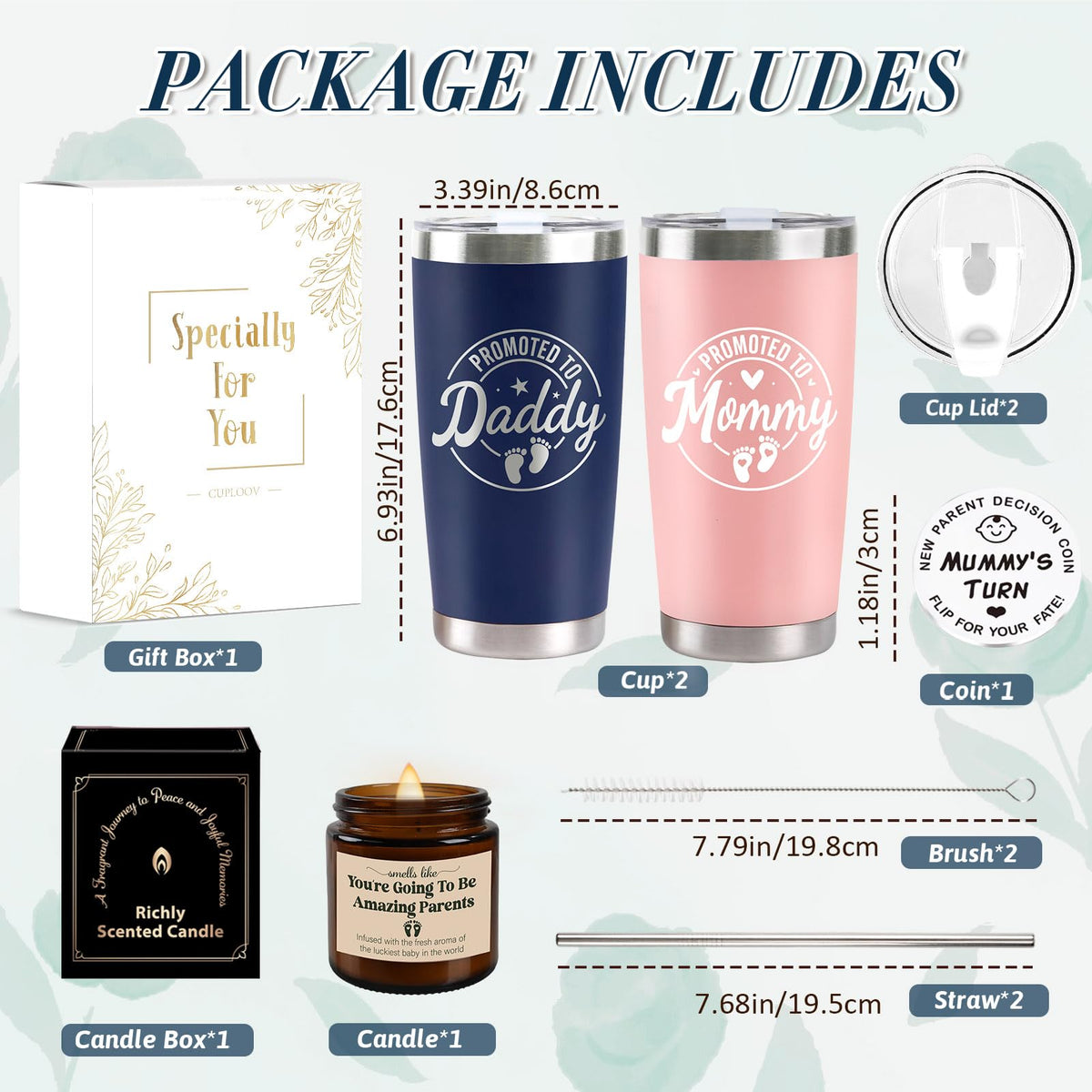 CUPLOOV gift-ready packaging, perfect for baby showers and holidays.