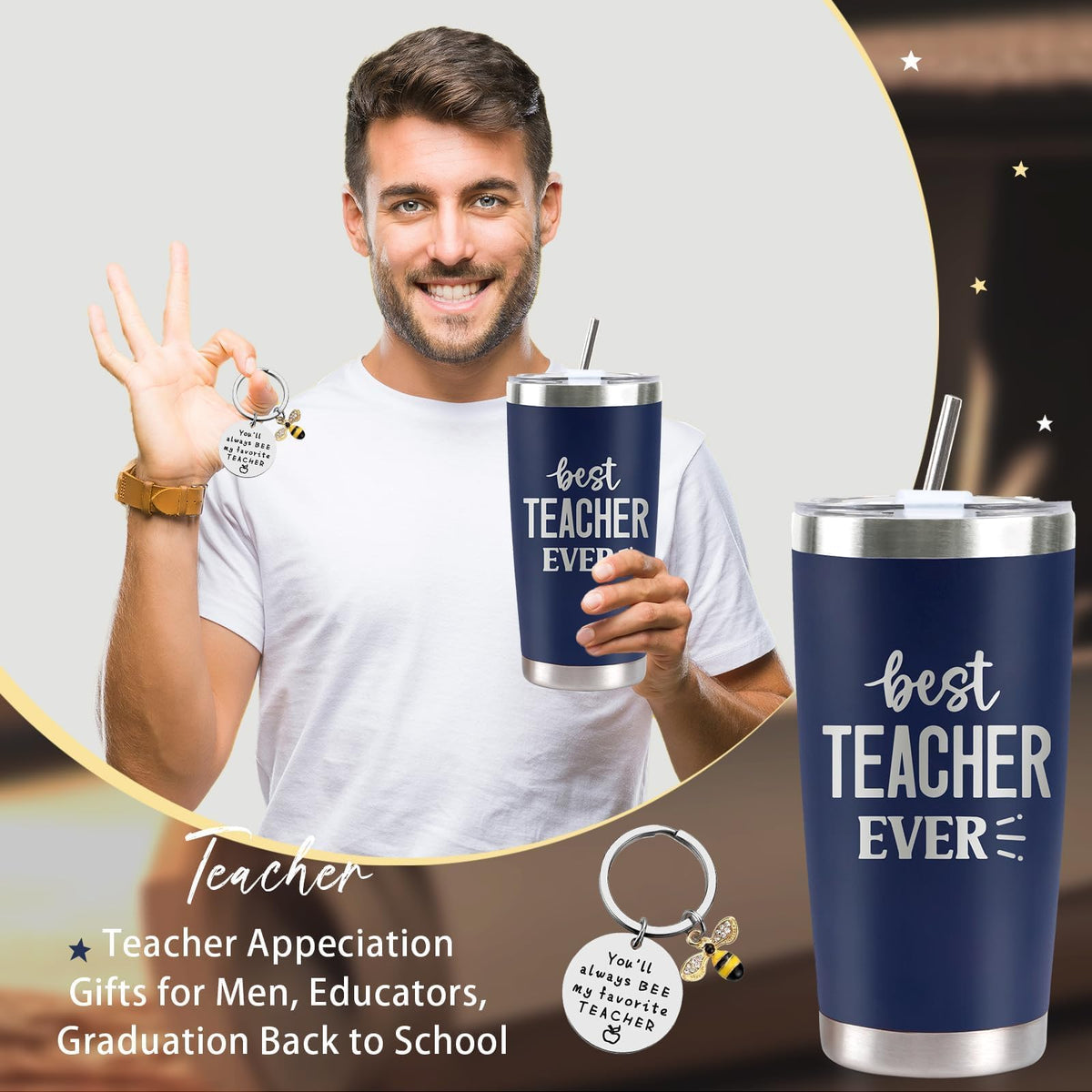 Cuploov tumbler with two lids and straw for spill-free travel