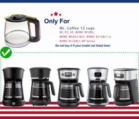 Cupsync 12-cup coffee pot capacity ideal for households and small offices.