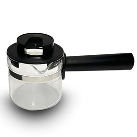 cupsync 4-cup glass espresso carafe with a comfortable handle for easy pouring