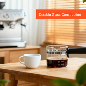 cupsync glass carafe designed to fit Mr. Coffee and other popular espresso makers