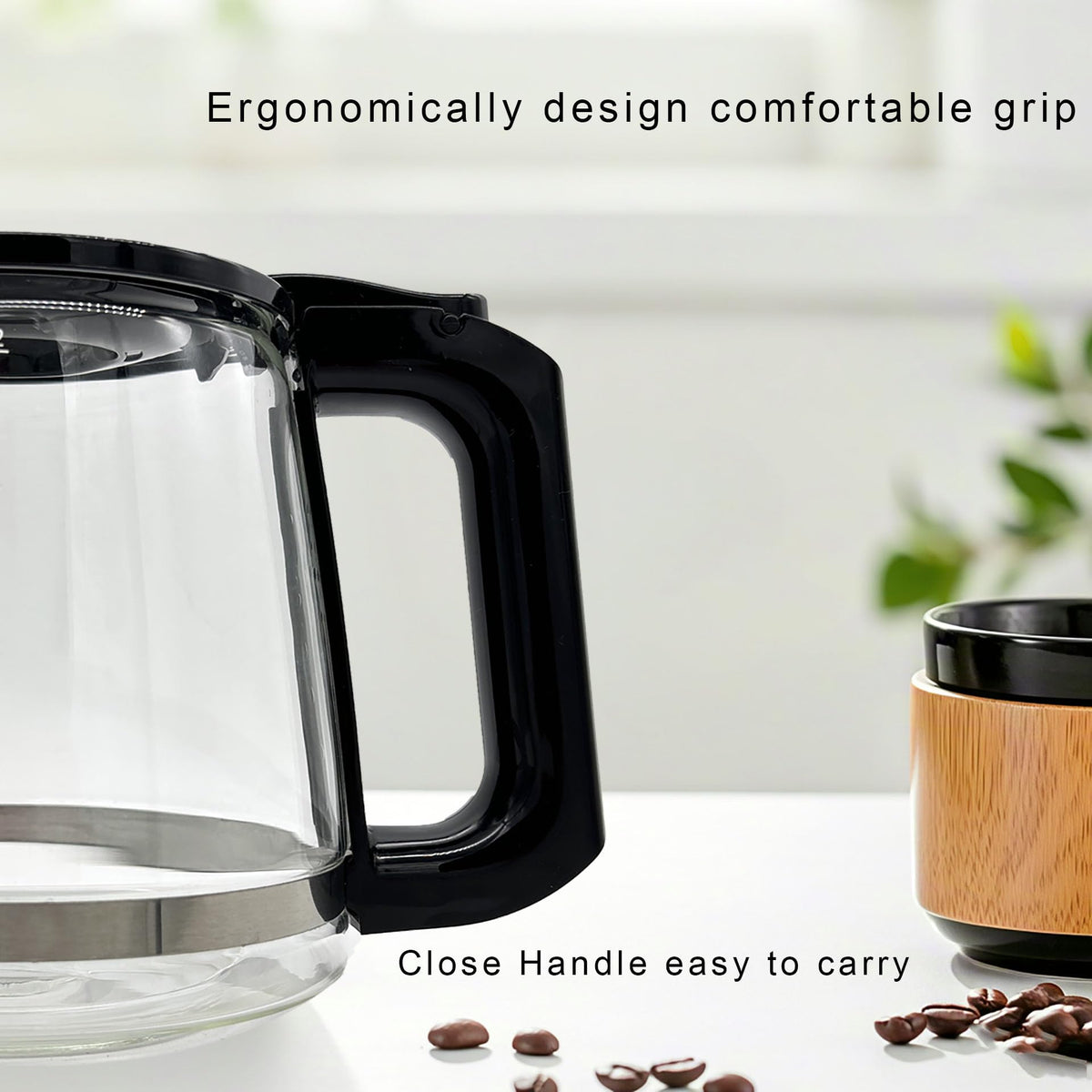 Durable CupSync coffee pot construction for daily use and washing.