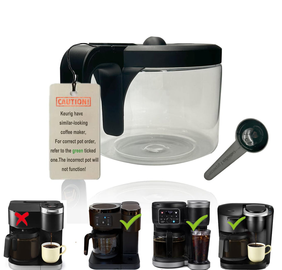 cupsync replacement glass carafe for Keurig K-Duo Essentials 5000/5500 delivers seamless brewing.