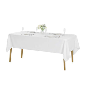 Cupuamon rectangle tablecloth 60x120 white full table setup adds refined elegance to weddings