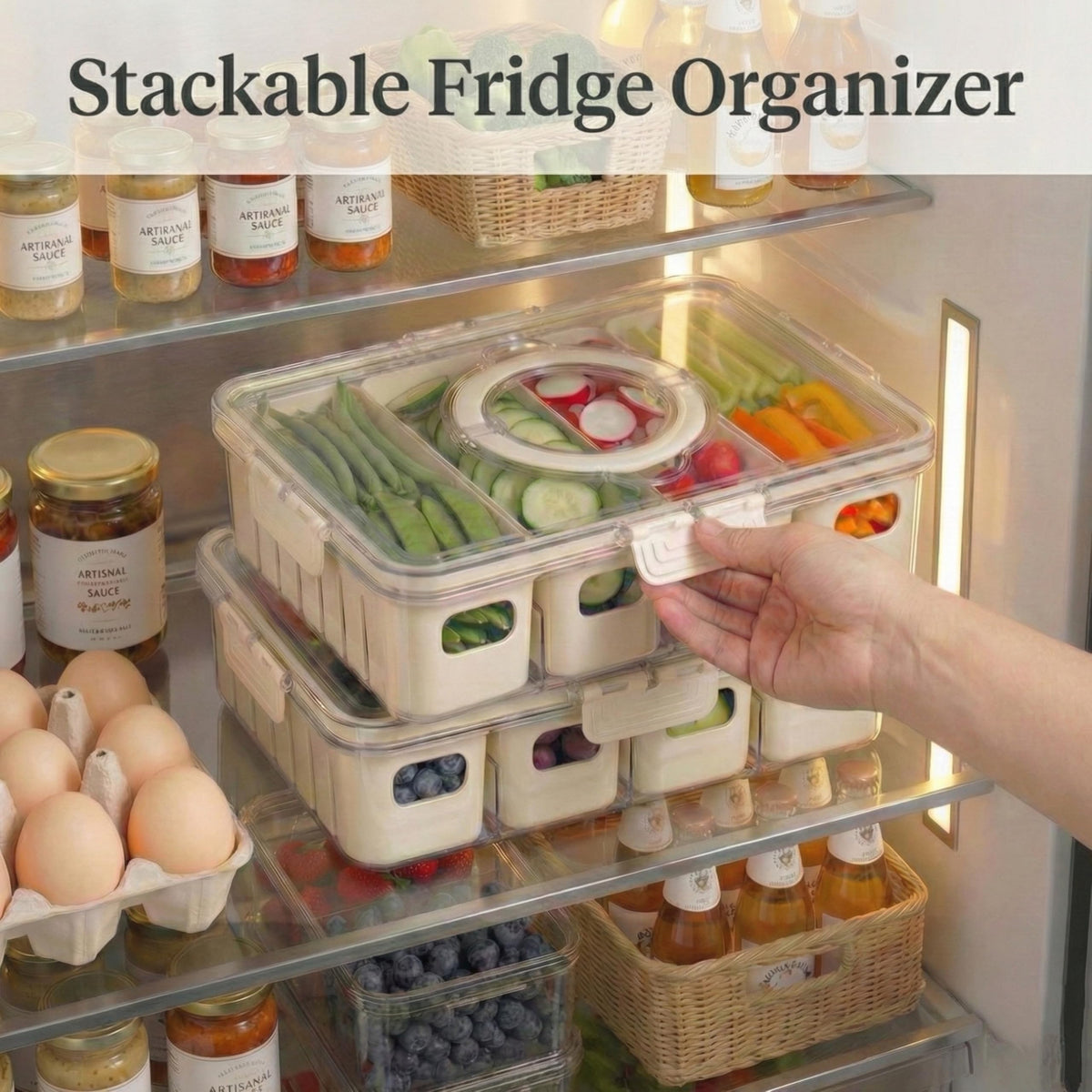 Curiocuterie built-in strainer and drainage holes simplify rinsing produce