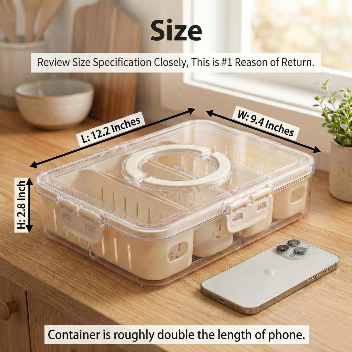 Curiocuterie clear lid for quick visibility of contents