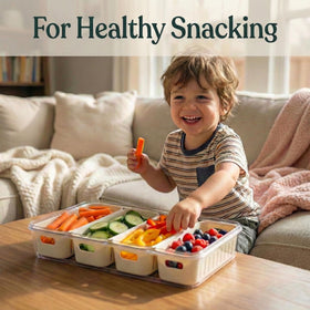 Curiocuterie versatile to-go snack container doubles as a wash station