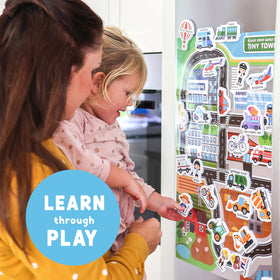 Curious Columbus durable, safe magnets withstand toddler play.