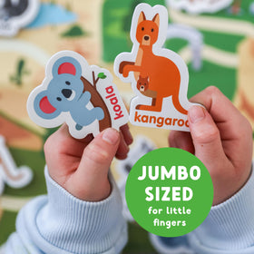 Curious Columbus giraffe magnet sparks habitat play on any magnetic surface