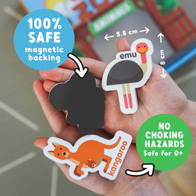 Curious Columbus lemur magnet brightens early vocab practice during pretend forest adventures