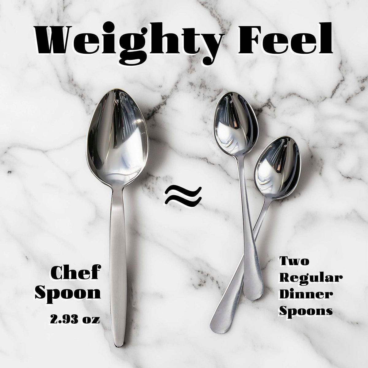 CURISEW Chef Kunz spoon matte handle closeup highlights fingerprint resistance.
