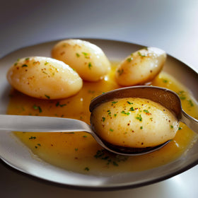 CURISEW Kunz spoon helps shape quenelles and drizzle sauces with control.