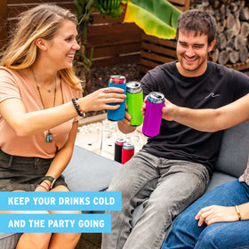 Current Co slim can cooler sleeve ideal for White Claw, Truly, and similar drinks.
