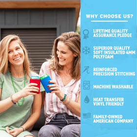 Soft foam insulation and soft outer fabric keep drinks and hands comfortable