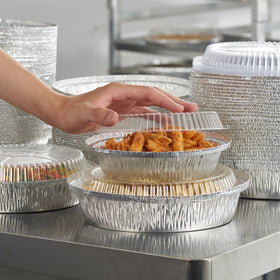 CURTA oven-safe 7in pan with clear lid, suitable for broiling and baking.