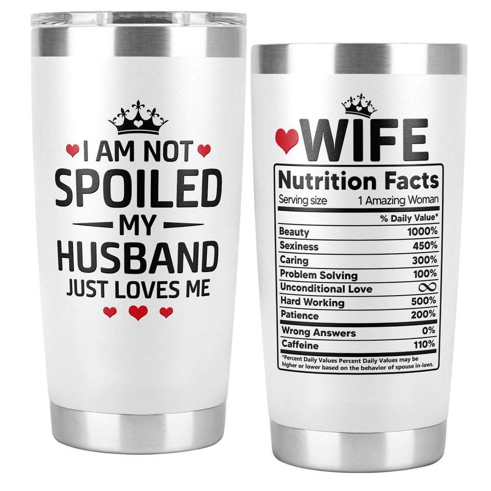 CURTIZON Wifey Tumbler 20oz hero keeps drinks hot or cold on the go.