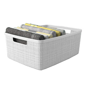 Curver set6 white basket for closet organization and easy item separation.