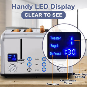 CUSIMAX dual control panels let you toast different browning levels