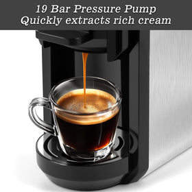 CUSIMAX adjustable brew size enables tailored espresso for your taste and occasion