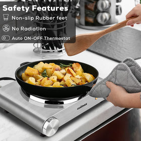 CUSIMAX cast iron cooktop provides even heating