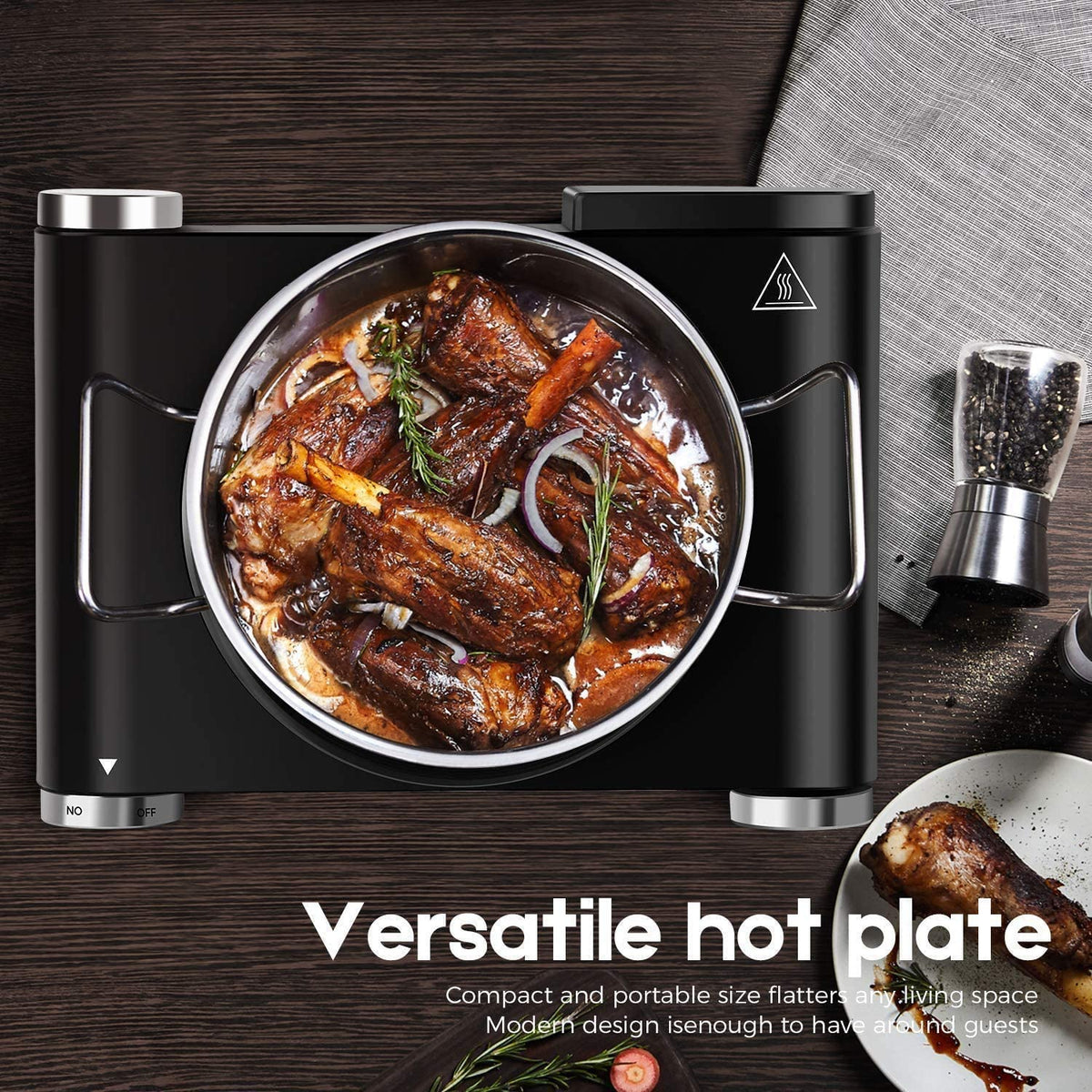 CUSIMAX hot plate seven-point-four-inch heating surface for efficient cooking